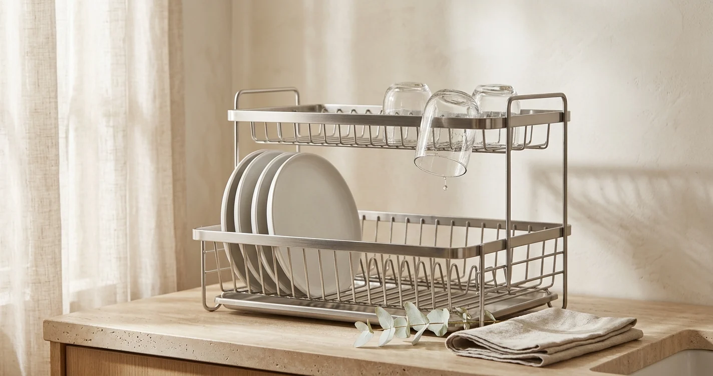 Escurridor de platos de doble rejilla para cocina: guía del comprador para co...